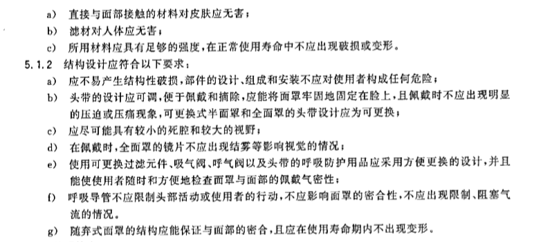 劳保口罩GB 2626标准材料质量要求